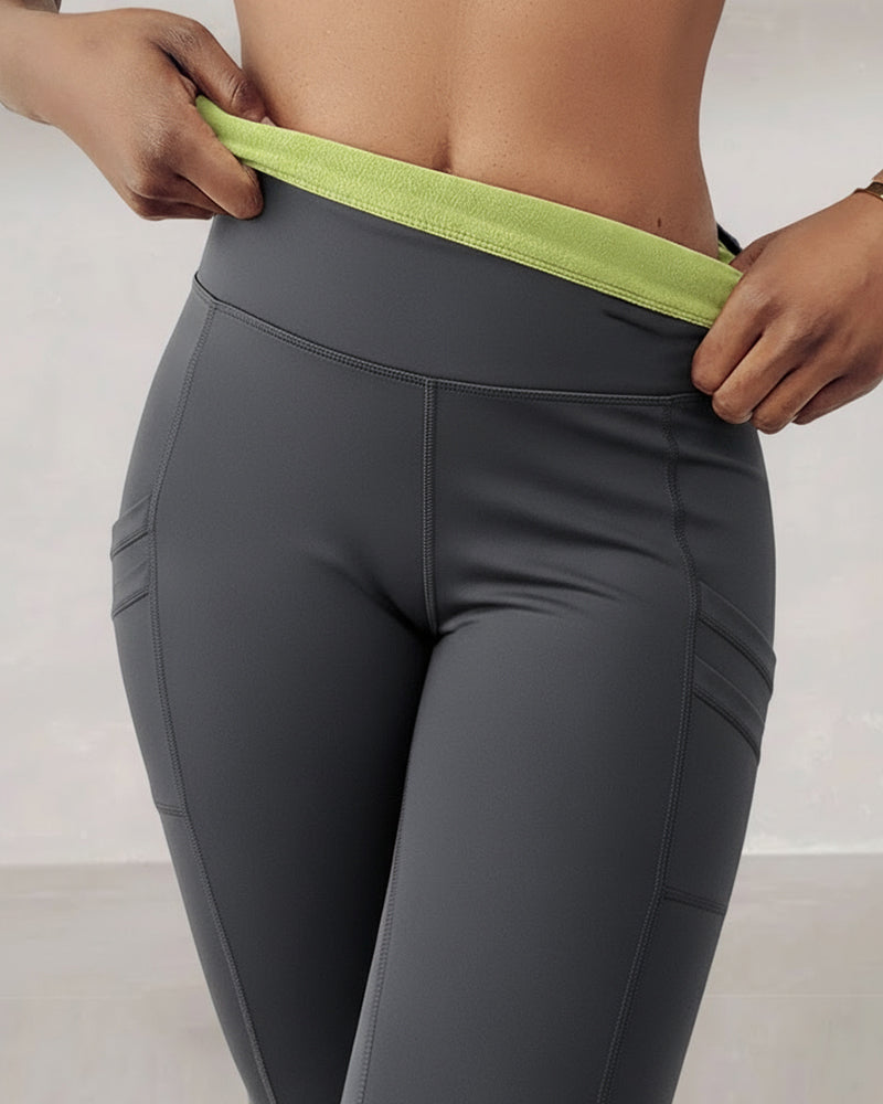 Winter Warm High Waisted Workout Athletic Leggings Tummy Control Butt Lifting Ultra Soft Thermal Lined Yoga Pants Women's Sportswear with Stacked Slit Pockets On Side