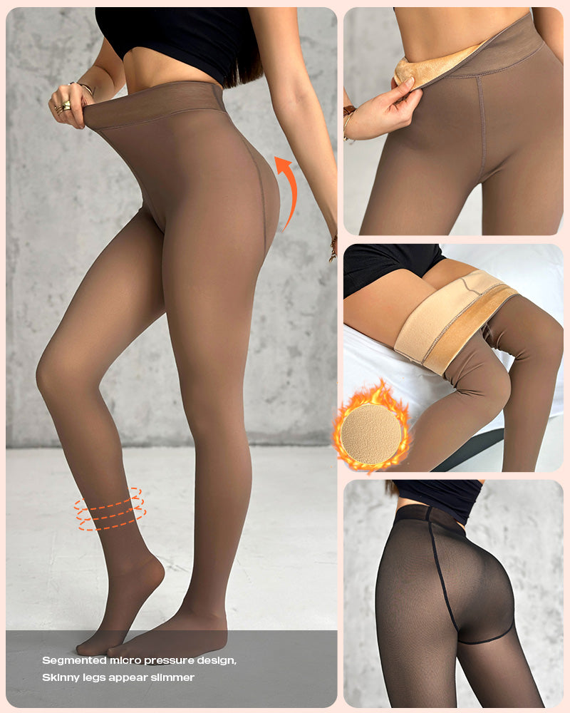 ChicMe ShapeLift 2-Piece Magic Fleece Lined Leggings Tight Thin Fleece Thermal Pantyhose Warm Leggings£¨Size Regular/Large/Extra Large£©