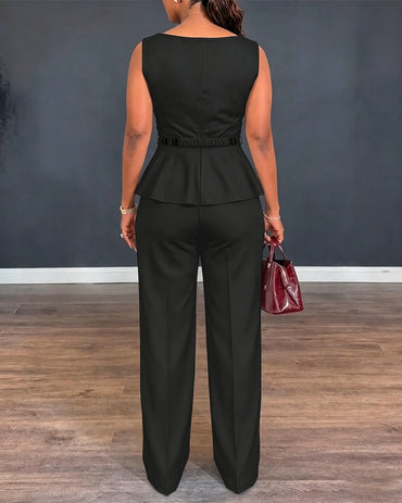 CHICMELIVE Women's 2 Piece Sets Sleeveless Vest and Wide Leg Pants Tracksuit
