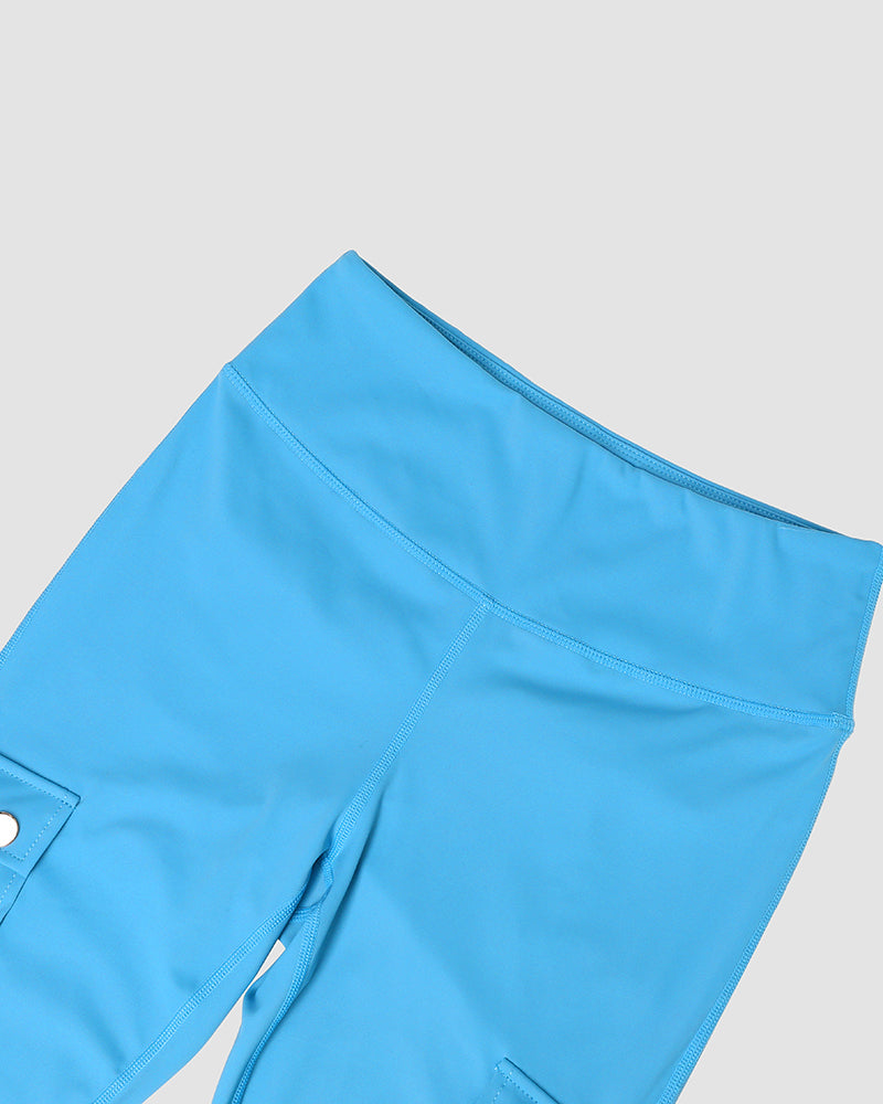 Butt Lifting Leggings with Flap Pockets High Waist Tummy Control Workout Cargo Pants