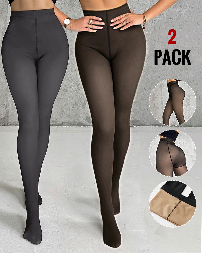 ChicMe ShapeLift 2 Piece No Fleece Lined Magic Tummy Control Leggings High Waisted Tight Pants 3 Shades (Size Regular/Large)