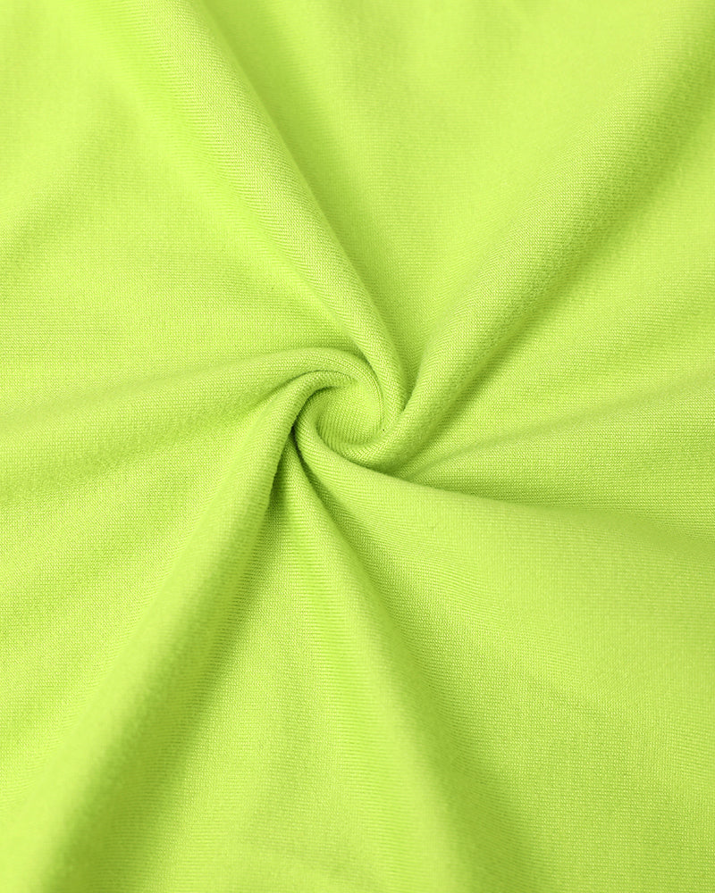 O-neck Short Sleeve Solid Color Cut-Out Ruched Drawstring Bodycon Dress with Side Slit