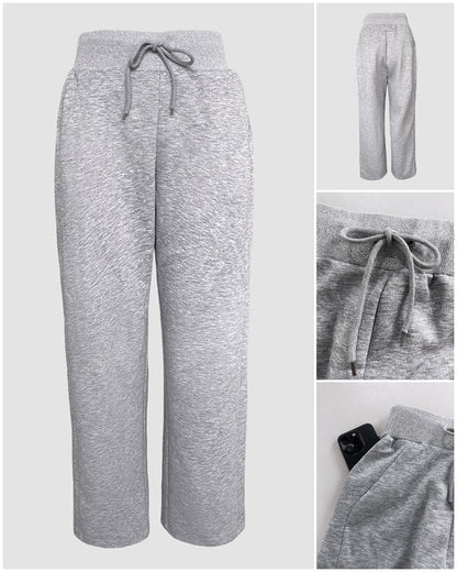 2-teiliges Outfit, langärmliges, kurzes Kapuzenpullover-Sweatshirt mit Kordelzug, Bündchen mit Daumenlöchern und lässigem Jogginghosen-Set mit Kordelzug und elastischer Taille mit weitem Bein 