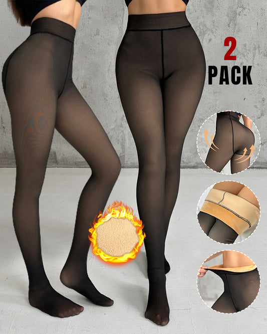 ChicMe ShapeLift 2-Piece Magic Fleece Lined Leggings Tight Thin Fleece Thermal Pantyhose Warm Leggings£¨Size Regular/Large/Extra Large£©