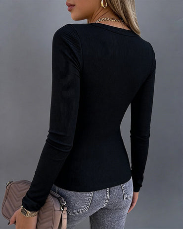 Women's Square Neck Long Sleeve Top Rhinestone Faith Letter Graphic Ribbed Knit Shirt Slim Fit Casual Sparkly Tee
