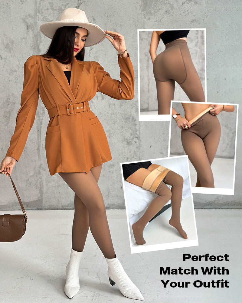 ChicMe ShapeLift 2-Piece Magic Fleece Lined Leggings Tight Thin Fleece Thermal Pantyhose Warm Leggings£¨Size Regular/Large/Extra Large£©