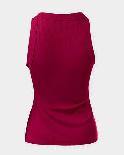 CHICMELIVE Women's High Neck Ribbed Tank Top Cami