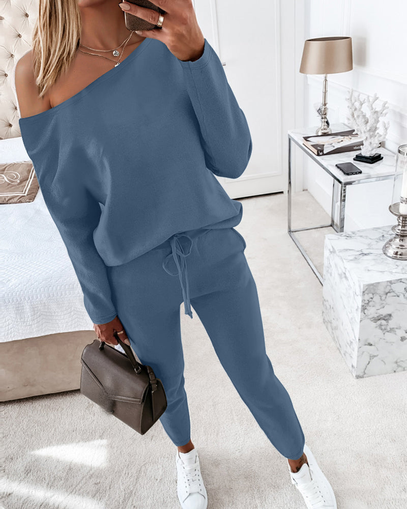 CHICMELIVE Womens Tracksuit Fall 2 piece Outfits Pants Set Travel Outfits