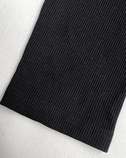Metal Ring Decor Wrapped Slit Ribbed Commuting Dress Cinched Waist Slim Fit Mid-Length Dress