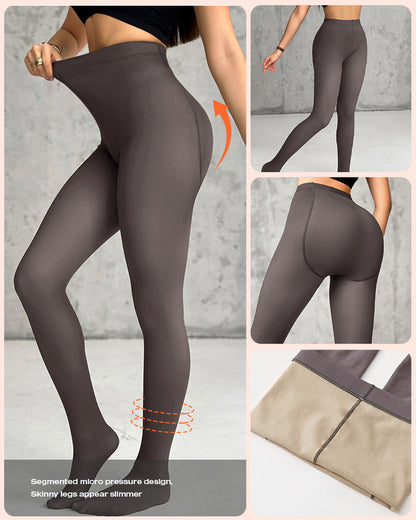 High Waist Translucent Tights Rip-Stop Pantyhose Sheer Stockings for Reinforced Toes