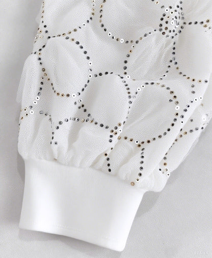 Lace Floral Open Front Long Sleeve Casual Button T-shirt