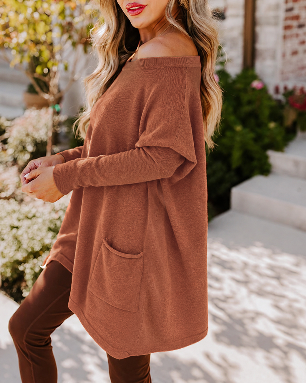 CHICMELIVE Oversized Sweaters for Women Casual Knit Pullover Tops Fall Outfits