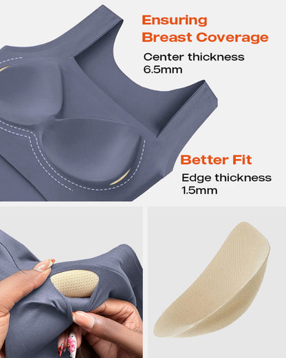 ChicMe ContourX 2 Piece U Neck Shapewear Built-in Bra Tank High Strechy Sleeveless Slim Fit Tops Camisole