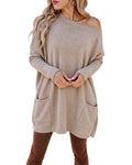 CHICMELIVE Oversized Sweaters for Women Casual Knit Pullover Tops Fall Outfits