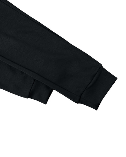 2 Pieces Outfit Drop Shoulder Kangaroo Pocket Stretchy Hem Crop Drawstring Hoodie Sweatshirt and Drawstring Elastic Waist Jogger Sweatpants Casual Tracksuit