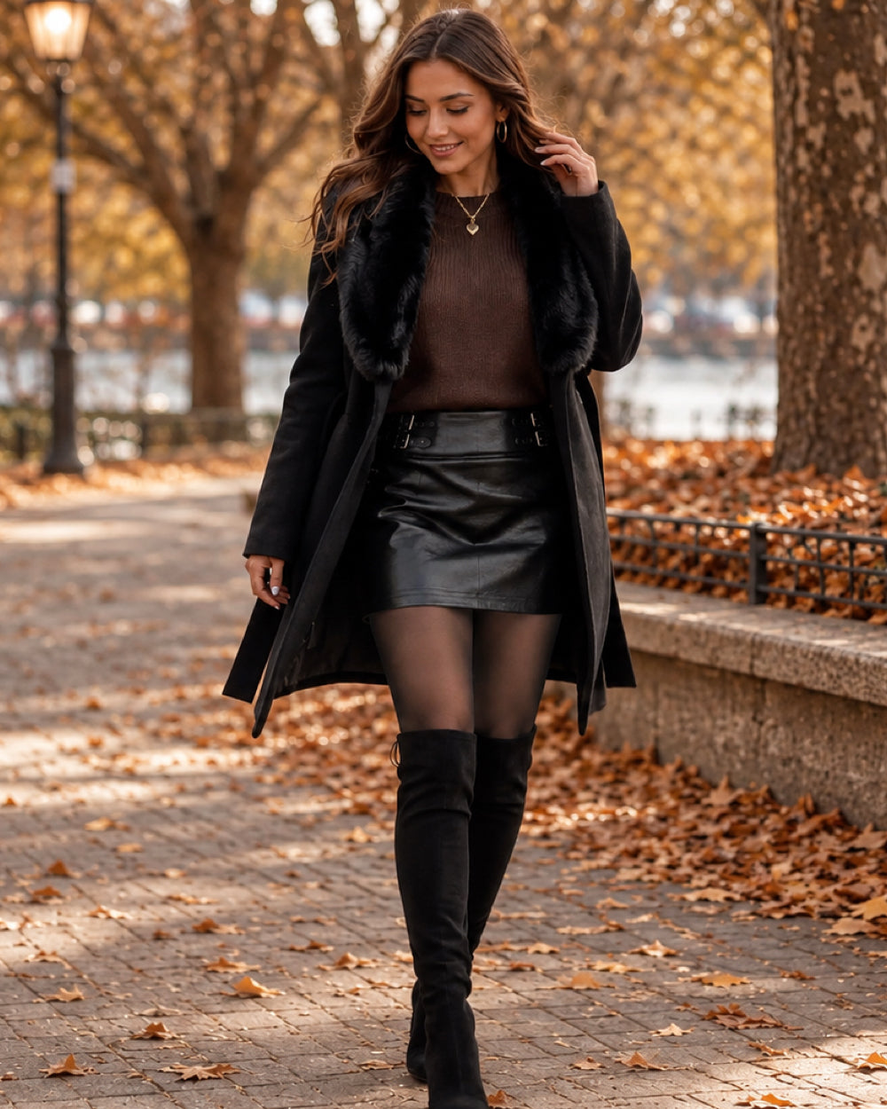 Women's Fleece Lined Tights Fake Translucent Warm Pantyhose High Waist Elastic Thermal Winter Stockings