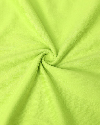 O-neck Short Sleeve Solid Color Cut-Out Ruched Drawstring Bodycon Dress with Side Slit