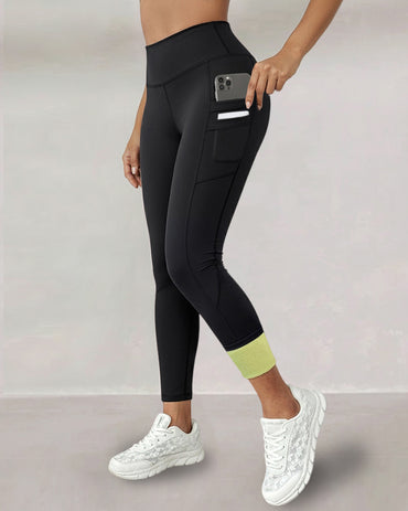Winter Warm High Waisted Workout Athletic Leggings Tummy Control Butt Lifting Ultra Soft Thermal Lined Yoga Pants Women's Sportswear with Stacked Slit Pockets On Side