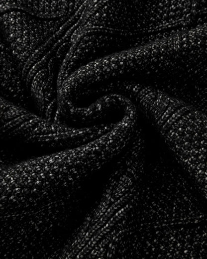 Round Neck Long Sleeve Drop Shoulder Pullover Sweater Casual Loose Fit Cable Knit Mid-length Sweater