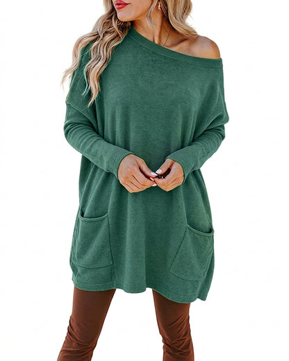 CHICMELIVE Oversized Sweaters for Women Casual Knit Pullover Tops Fall Outfits