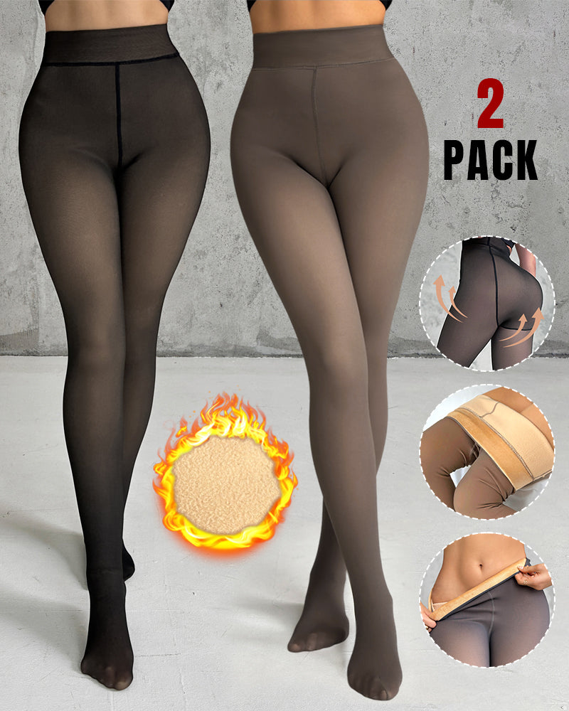 ChicMe ShapeLift 2-Piece Magic Fleece Lined Leggings Tight Thin Fleece Thermal Pantyhose Warm Leggings£¨Size Regular/Large/Extra Large£©