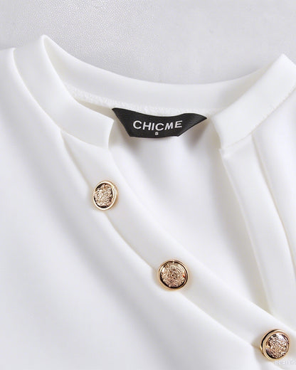 Lace Floral Open Front Long Sleeve Casual Button T-shirt