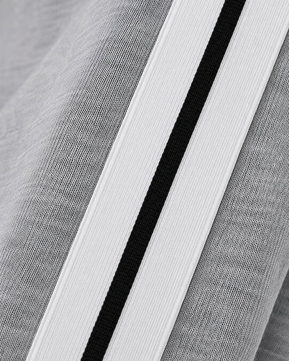 Women's Contrast Striped Baseball 2 Piece Outfits Snap Button Jacket and High Waist Wide Leg Sweatpants Set