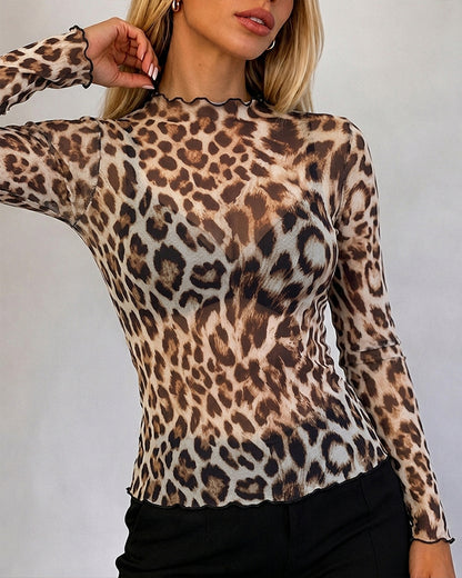 CHICMELIVE Womens Sheer Mesh Tops Going Out See Through Shirt