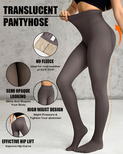 ChicMe ShapeLift 2 Piece No Fleece Lined Magic Tummy Control Leggings High Waisted Tight Pants 3 Shades (Size Regular/Large)