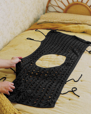 Round Neck Sleeveless Hollow-out Crochet Sweater Casual Tie Side Breathable Crop Top