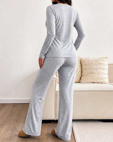 Women's 3 Piece Outfits Lace Cami Top and Long Sleeve Cardigan and Straight Leg Pants Set Casual Lounge Sleepwear Suits